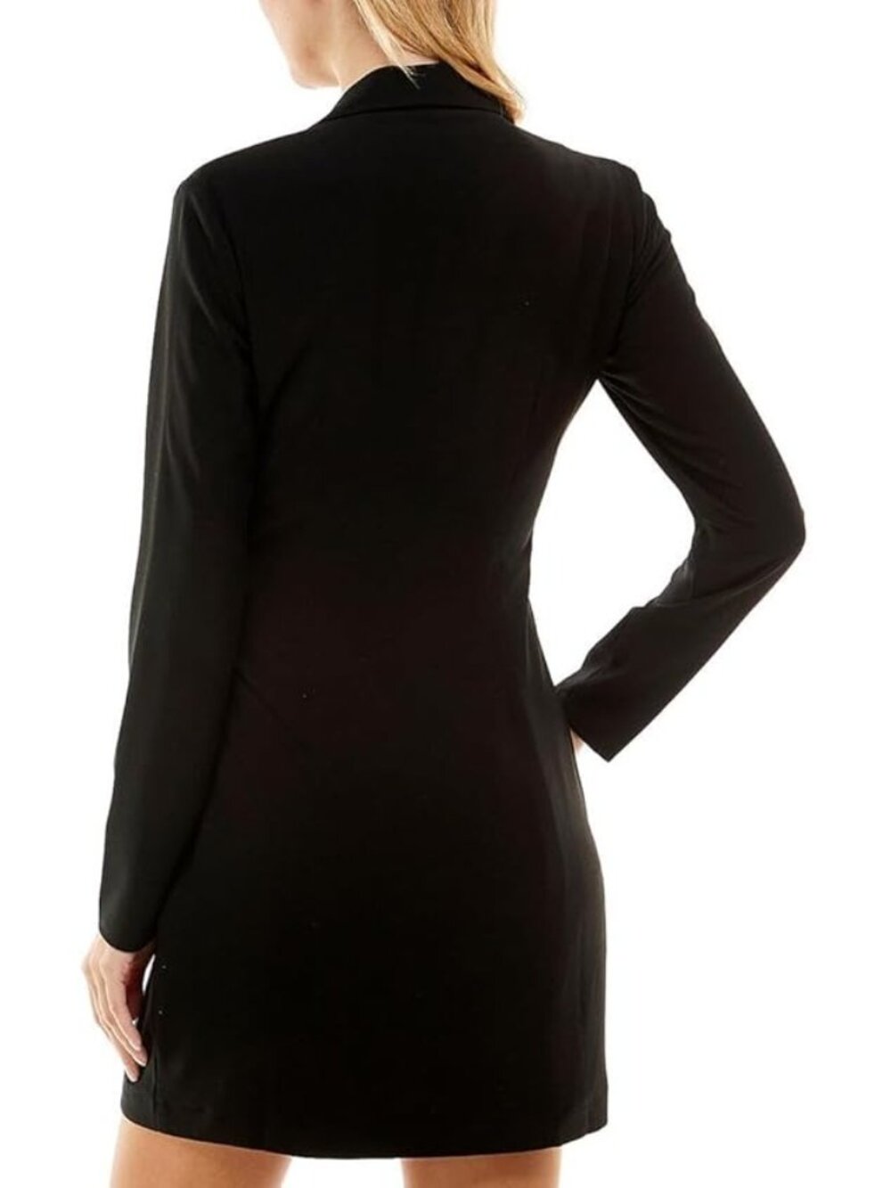 City Studios Womens Juniors Collared Above Knee Shirt Dress Black Size Small - Picture 2 of 3